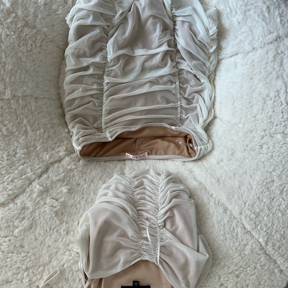 Cream Ruched Set - Picture 4 of 6
